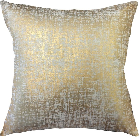NWOT Bouclair Gold Foil Decorative Pillow - Picture 1 of 5